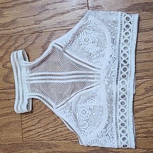 Victoria's Secret White Lace Halter Bra